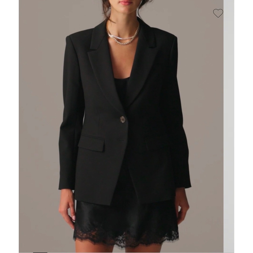 J.Crew Womens Size 16T Madelyn 4 Season Stretch Blazer Black Carreman NWT CD072 - Picture 11 of 12